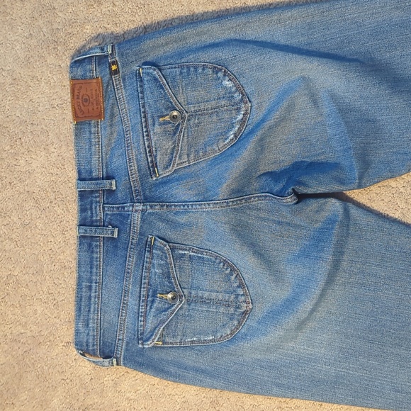 Lucky Brand 10/30 Sweet N Low Semi-Distressed Bootcut Denim Blue Jeans Faded - Picture 11 of 16